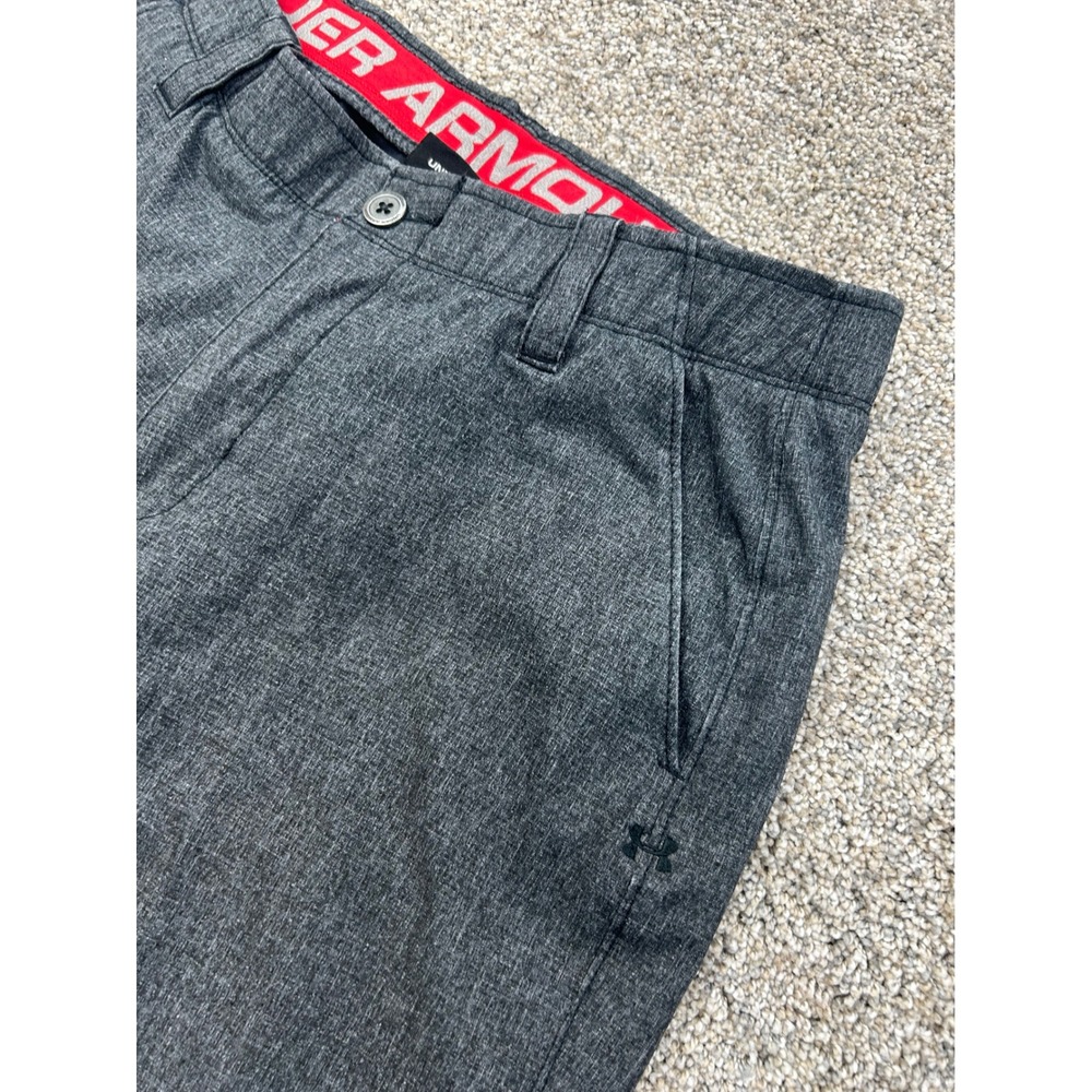 Under Armour Mens 32x32 Loose Fit Golf Pants Charcoal Gray Performance #0775